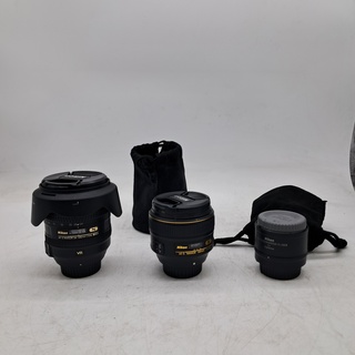 2x Camera lens en 1x teleconverter, Nikon, O.a. AF-S Nikkor 24-120mm 1
