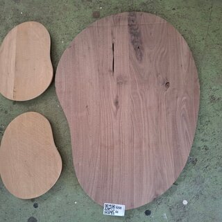 3x Organisch tafelblad