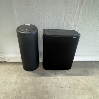 2x Afvalbak, Brabantia, zwart