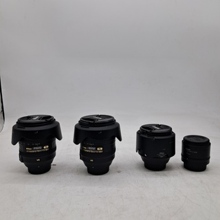 3x Camera lens en 1x teleconverter, Nikon, O.a. AF-S Nikkor 24-120mm 1
