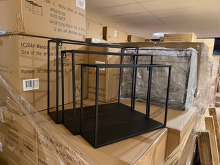 Set van 3 wandrekken, zwart