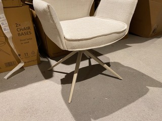 Set van 6 eetkamerstoelen, AJ Living, Salsa, zand