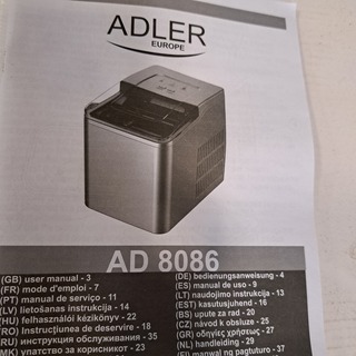 Adler Europe ijsblokjesmaker