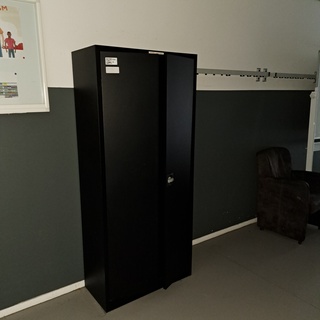 7x Metalen draaideurkast, zwart
