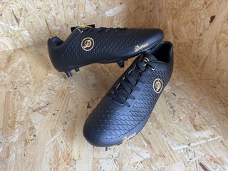 Lederen voetbalschoenen – paar Dores Boots, zwart, 43