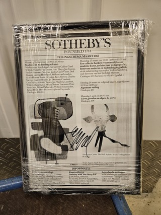 Veiling schema, Affiche, Gesigneerd Appel, 1985