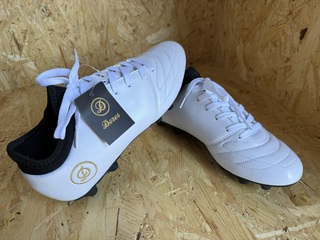 Lederen voetbalschoenen – paar Dores Boots, wit, 38