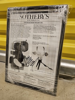Veiling schema, Affiche, Gesigneerd Appel, 1985