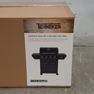 Gas- en houtskool barbecue, Tenneker, Graphite Dual MF-4