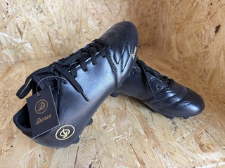 Lederen voetbalschoenen – paar Dores Boots, zwart, 43