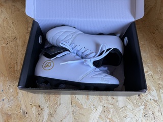 Lederen voetbalschoenen – paar Dores Boots, wit, 33