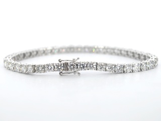 Platina armband met natuurlijke briljant geslepen diamanten