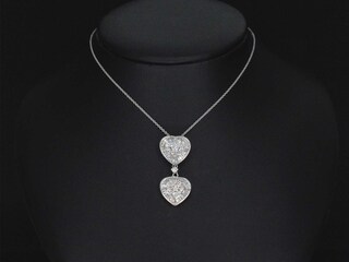 Witgouden hanger met 1.60 carat diamanten, excl. ketting