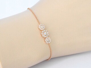 Rosegouden armband met diamanten