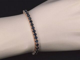 Rosegouden armband met 15.00 carat zwarte Briljant geslepen diamanten