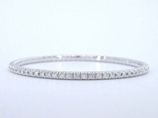 Witgouden armband met briljant geslepen diamanten en een onzichtbare s
