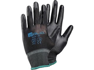 Ca. 498x Werkhandschoenen Solid, Maat M, zwart