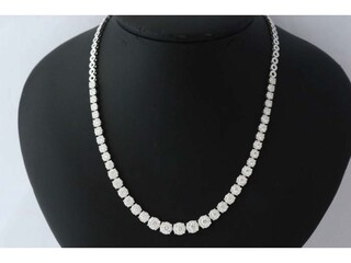 Diamanten collier met diamanten 7.50 carat oplopend in grootte