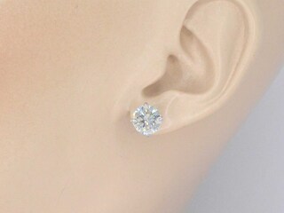 Witgouden solitair oorbellen met natuurlijke diamanten van 2.80 carat