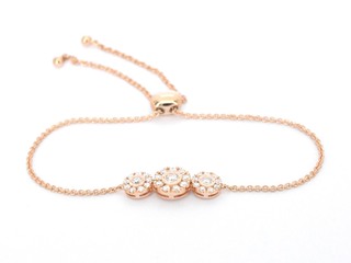 Rosegouden armband met diamanten