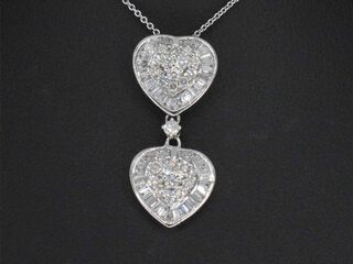 Witgouden hanger met 1.60 carat diamanten, excl. ketting