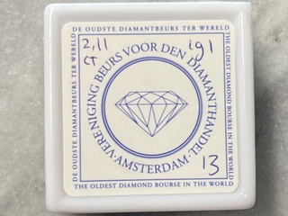 Diamant – 2.11 carat natuurlijke zwarte diamant (gecertificeerd)
