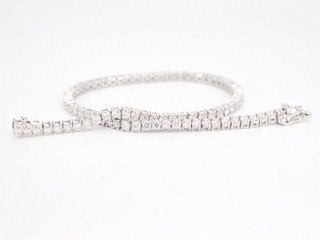 Witgouden tennisarmband met 3.00 carat diamanten
