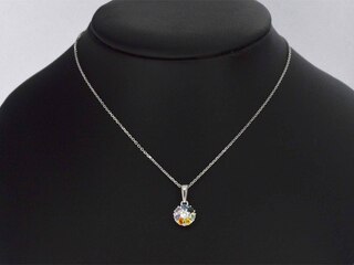 Witgouden hanger met diamanten en saffieren, excl. ketting