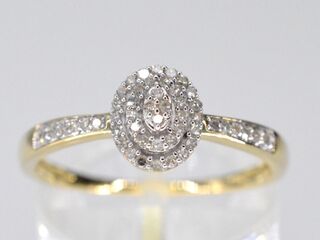 Gouden entourage ring met diamanten