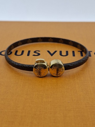 Historic Mini Monogram Bracelet, Louis Vuitton, Armband, Bruin, Goud