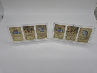 2x Metalen Venusaur, Charizard en Blastoise (Base Set) kaarten in acry