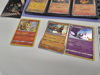 Pokémon kaarten verzameling met map en Poké Ball opbergblik (incl. vin