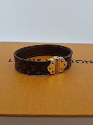 Nano Monogram bracelet, Louis Vuitton, Armband, Bruin, Goud