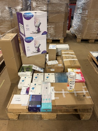 Mix pallet w.o. zwembadstofzuiger, infraroodthermometer W.o. Tapp, Tel