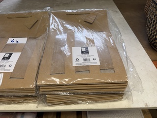 6x Set van 10 cadeau verpakkingen voor wijnflessen Chic Nature