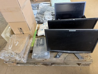 Mix pallet w.o. beeldschermen, kadozakken, hanglamp, W.o. Acer, Tapp,