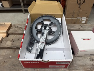 17x Racefiets onderdelen w.o. trapstel, shifter set W.o. SRAM, Mavic