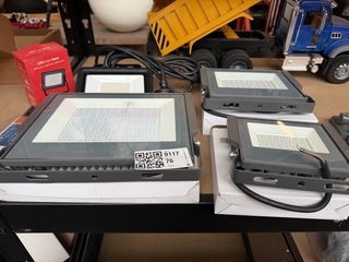 5x Led bouwlampen/schijnwerpers