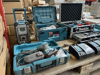 Ca. 15x Makita gereedschap, accessoires en toebehoren