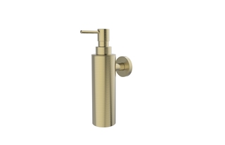 Zeepdispenser wandmodel – geborsteld goud PVD, Regn
