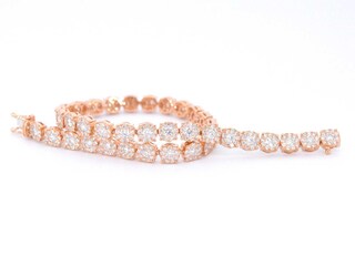 Rosegouden tennisarmband met 5.00 carat diamanten
