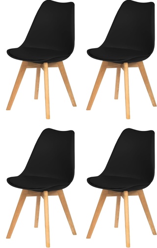 4x Eetkamerstoel zwart, XDays