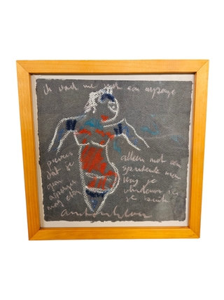 Schilderij, Anton Heyboer, Krijt