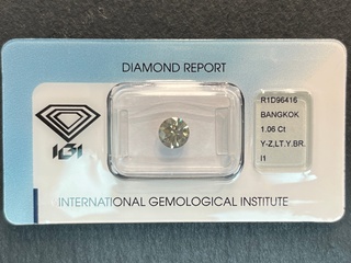 Diamant – 1.06 carat natuurlijk diamant (gecertificeerd)