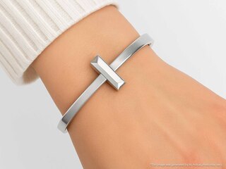 Tiffany & Co – Tiffany T witgouden armband