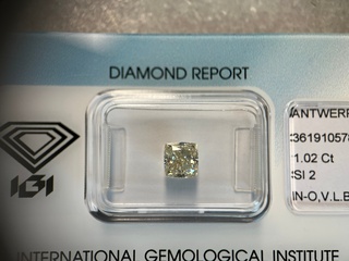 Diamant – 1.02 carat natuurlijke diamant (gecertificeerd)