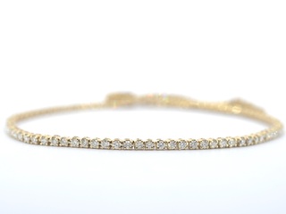 Gouden tennisarmband met diamanten 1.00 carat