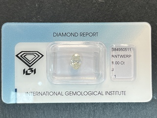 Diamant – 1.00 carat ovaal geslepen diamant (gecertificeerd)