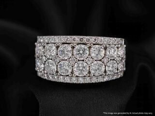 Witgouden pavering met diamanten