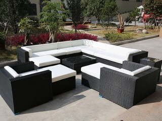 Loungeset Vonato, Esparra, zwart